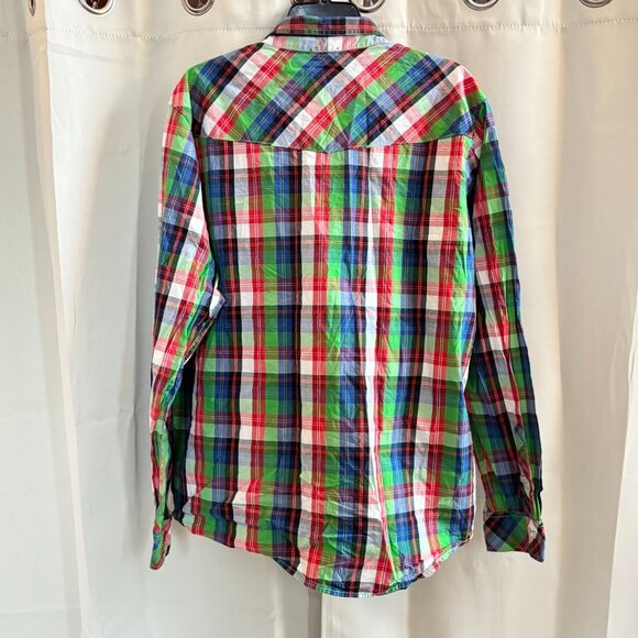 LRG Lifted Research Group Wovens Mens Shirt XL Western Plaid Pearl Snap 19093 - Picture 2 of 10
